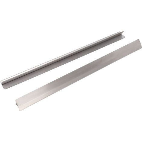 Lot de 2 cache-joints pour plan de travail de cuisine, en acier inoxydable facile à nettoyer, pour accessoires de cuisine.