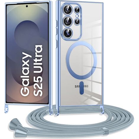 Funda para Samsung Galaxy S25 Ultra, Electro MagSafe, Azul + Cordón (1/4)