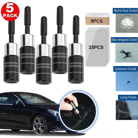 Kit de réparation de pare-brise automobile en résine nano nano (5 pièces) pour fissures et éclats. (1/5)