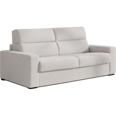 Sofá Cama 2 Plazas None, Desenfundable, Almacenaje Hecho en Italia, Apertura Abatible, 180x95 cm Gris Claro