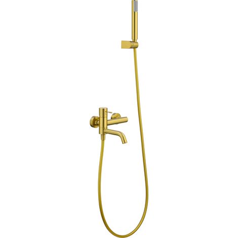 Kit baño/ducha monomando Genova oro cepillado [ IMEX® ]