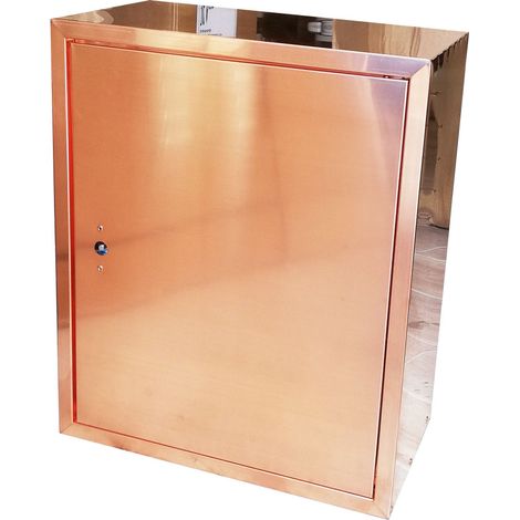 Cassetta h 70 x l 45 x p 20cm cassonetto contenitore rame sportello cieco (1/4)