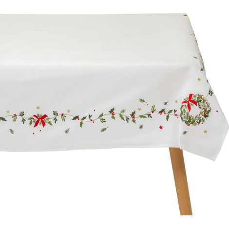 Mantel bordado Elma blanco, 140 x 360 cm - Feeric lights & christmas (1/2)