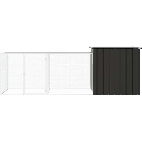 Maison Exclusive - Gabbia per Polli Antracite 300x91x100 cm Acciaio Zincato (1/5)