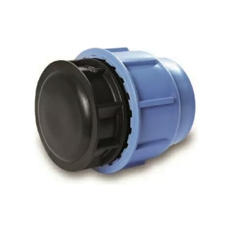 Bouchon PE 75 mm, joint bleu PN16