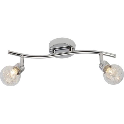 BRILLIANT Lampe Bulb Spotrohr 2flg chrom 2x QT14, G9, 28W, geeignet für Stiftsockellampen (nicht enthalten) Köpfe schwenkbar (1/2)