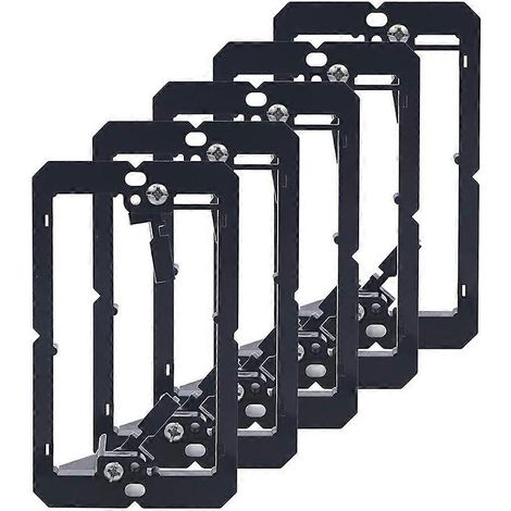 Lot de 5 supports de montage basse tension (1 poste) pour plaque murale simple, câbles téléphoniques, câbles réseau, câbles coaxiaux (1/5)