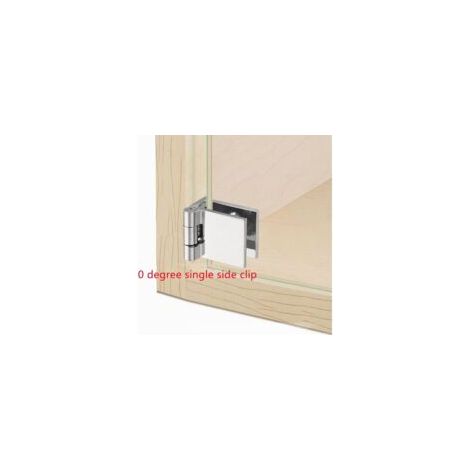 Juego de 2 bisagras para puertas de vidrio de 0 grados - Bisagras sin taladrar para puertas de vidrio de 5-6 mm de espesor - Crezuo