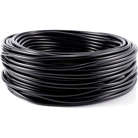 Manguera de riego por microgoteo, tubo de riego, 10 m, color negro, para sistema de riego de jardín (1/3)