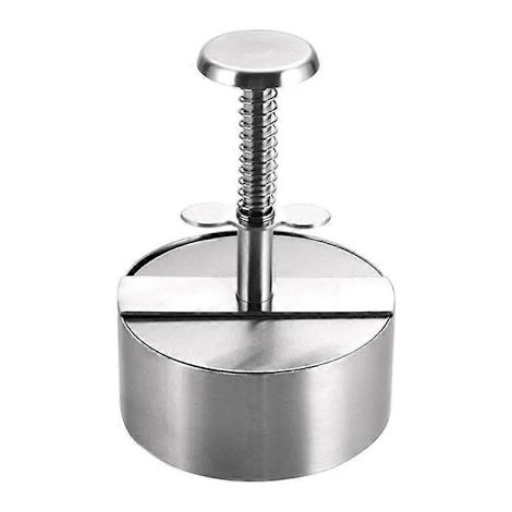 Prensa para Hambúrguer Aço Inoxidável 304 Antiaderente Ø8 cm para Grelha e Churrasco (1/5)