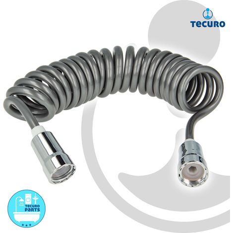 tecuro Spiral - Brauseschlauch Elegance-Plus, ausziehbar bis 3,00 m, mit glatter Oberfläche (1/4)