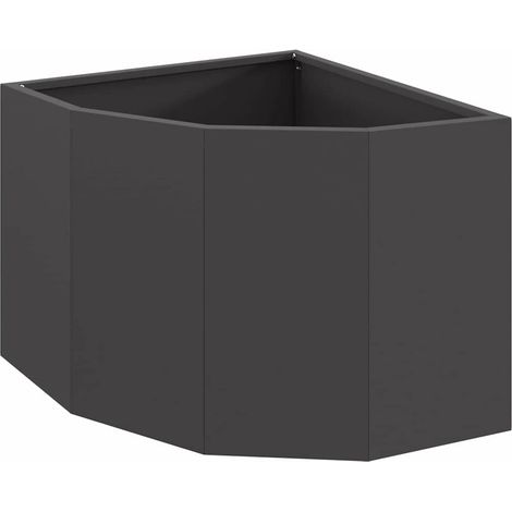 Corner Planter Black 45 x 45 x 35 cm Steel vidaXL