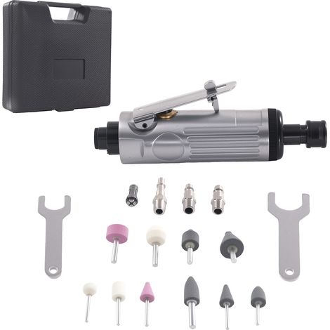 15 Pcs 1/4" Air Die Grinder 25000 RPM Grinding Tool Kit Polishing Stones UK (1/5)