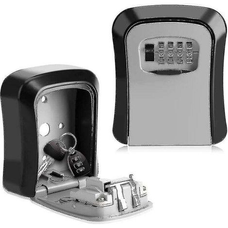MUMU 4-Position Combination Wall Mounted Key Safe for Safe Key Sharing Indoors and Outdoors (1/3)