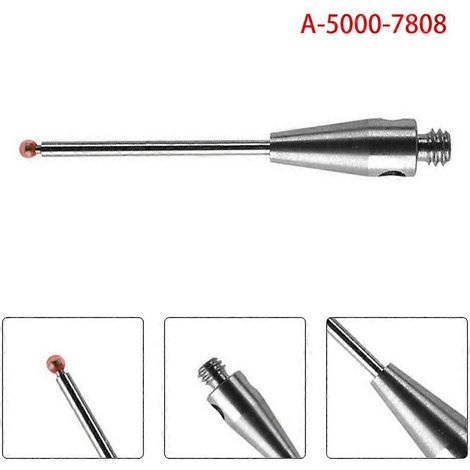 1 palpeur CMM A-5000-7808, filetage M2, bille en carbure de tungstène de 1 mm, longueur L20 mm, pour machine CNC (1/5)