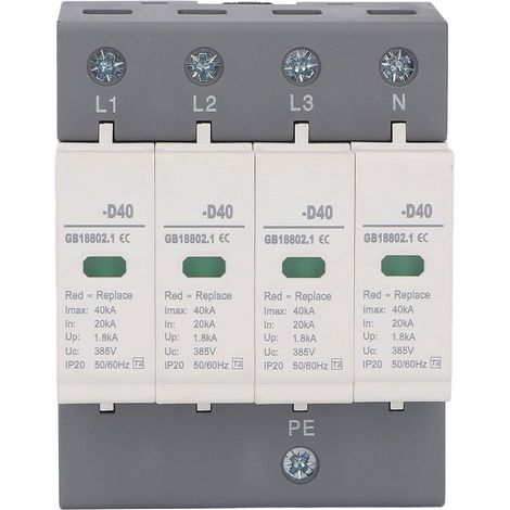 Parafoudre 4 Modules 385V AC IP20 pour Montage sur Rail DIN 36mm (1/5)
