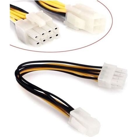 4-Pin-auf-8-Pin-CPU-Konvertierungskabeladapter für Motherboard (1/5)