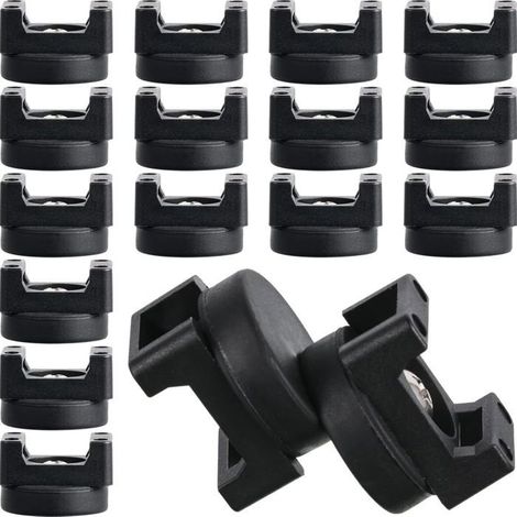 Ecleanfy - Lot de 15 supports de câbles magnétiques noirs, pour appareils électriques multi-usages (22 mm) (1/5)