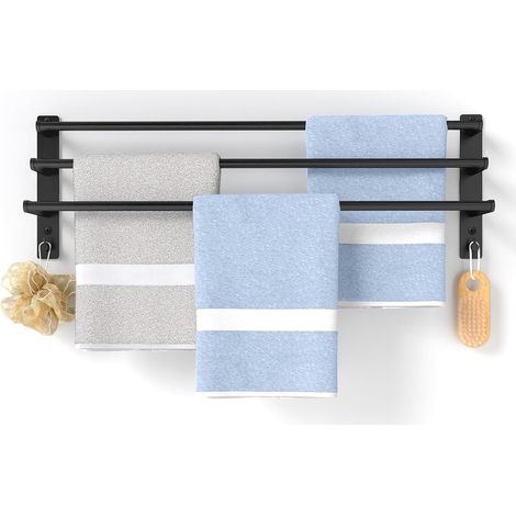 Porte-Serviettes sans perçage 80CM Porte Serviette Mural 3 Barre (1/5)