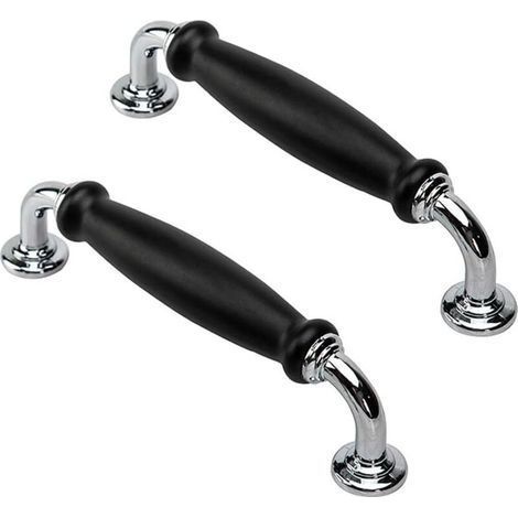 2 pièces 128mm Noir Vintage Boutons de Portes Placards poignées de portes Cabinet Tiroir Poignées Meuble Portes pour Placards Cuisine Tire Boutons Armoire Distance de Trou (1/5)