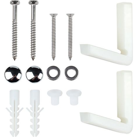 Sollbry Kit 14 pièces Fixation WC au Sol,Vis Fixation WC, Fixation sur Pied Toilet, Kit de Fixation pour Cuvette de WC y Compris Bouchon d'Extension (1/4)