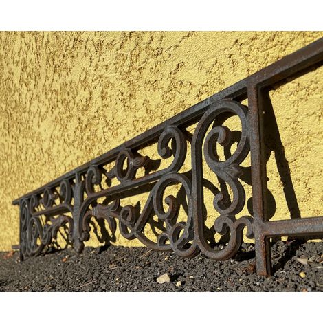 Deco Fer Forge – Appui de fenêtre en fonte d'époque 1000mm – Hauteur 180mm – Style Haussmannien – Prêt à sceller pour tableaux 900-940mm