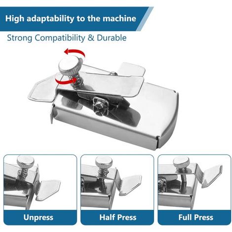Guía magnética para costuras de máquinas de coser,Herramienta multifuncional,Pies prensatelas guiados,Guía para dobladillos,Accesorios de costura (1/4)