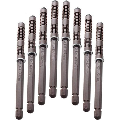 [NON UTILIZZATO] Confezione da 8 staffe per mensole galleggianti in legno invisibili e resistenti con viti, supporti per mensole regolabili (diametro 10 x 100 mm)