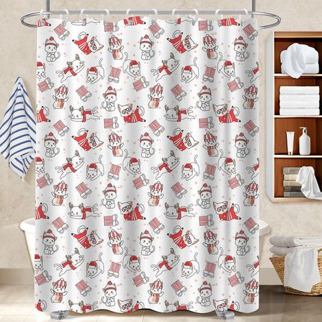 Rideau de douche en polyester 180x180 tissu respirant bâche de douche pour loft industriel (1/5)
