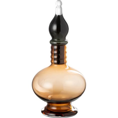 Vase Bouchon Fiole en Verre "Jo" 38cm Marron (1/3)