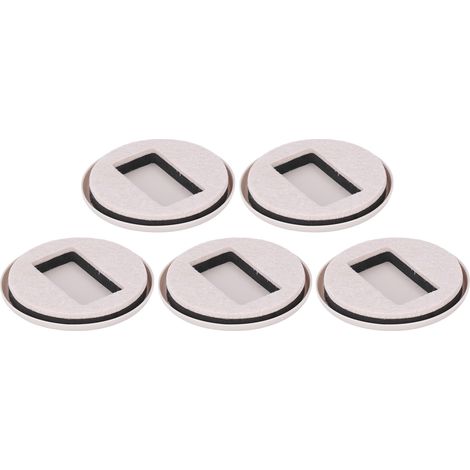 Lot de 5 patins en feutre pour roulettes de meubles, adaptés aux parquets, protègent des rayures (vert pois). (1/5)
