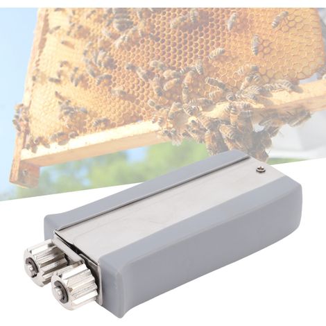 Herramienta de engaste para marcos de colmena con ruedas metálicas y mango de plástico – dispositivo de sujeción para alambre de acero inoxidable de 13 cm (1/5)