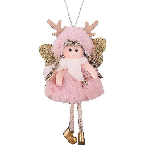 Décorations de Noël, pendentif ange en peluche pour enfant, poupée mignonne, pendentif sapin de Noël p006 (1/4)