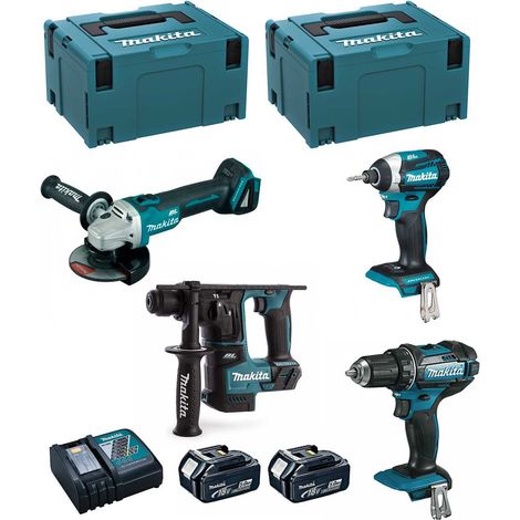 MAKITA Kit 18V MSL4P2 (DHR171 DGA504 DDF482 DTD154 2 x 5,0 Ah DC18RC 2 x MAKPAC 3) (1/5)