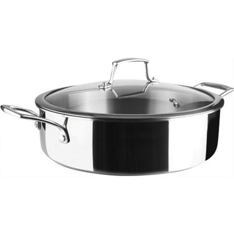 Sauteuse inox 28cm + couvercle - Lacor - 60888 (1/2)