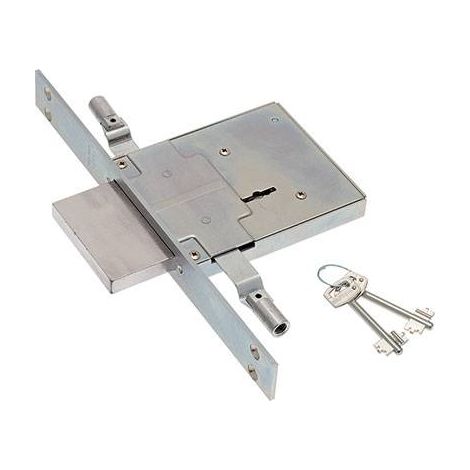 Serratura metallo infilare 450/3m sab b.q zinc f.mm 25 dm m4 tripl h.mm 90 e.mm 70 Sab serrature