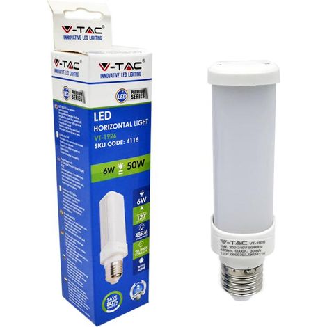 LAMPADINA LED 6W E27 PL BIANCO 6000K                                                                     - Luce FREDDA