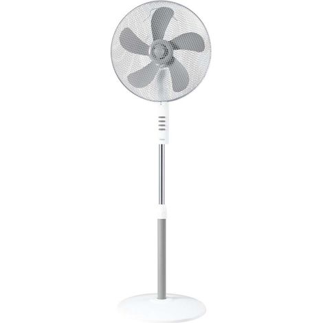 Innoliving Ventilatore Piantana Bianco d. 40 cm 55W 5 Pale Altezza Regolabile (1/4)