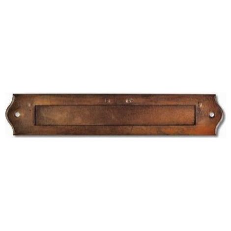 Brionne – Entrée de boîte aux lettres 230x28 mm rouillée – Ouverture 230x28 mm – Visserie fournie – 1180320RO