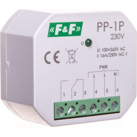 Relais électromagnétique 1P 16A 250V CA – Montage encastré – Courant nominal 16A – Tension de commande 100-265V