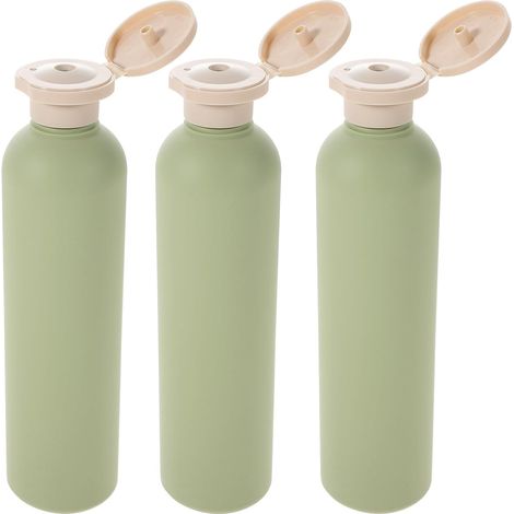 Eine Packung mit 3 nachfüllbaren Lotion- und Shampooflaschen, 250 ml, mit Klappverschluss und Quetschverschluss, geeignet für Reisen und den Gebrauch zu Hause. (1/5)