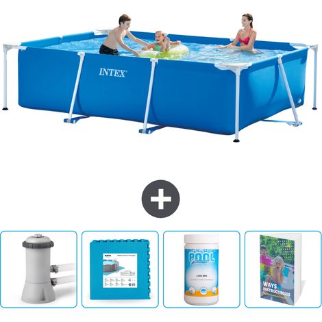 Intex Piscina con struttura Rettangolare - 300x200x75 cm - 7-pezzi  SCB130
