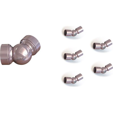 Lot Coudes Articulés pour Garde Corps avec 5 lisses - Finition INOX (1/3)