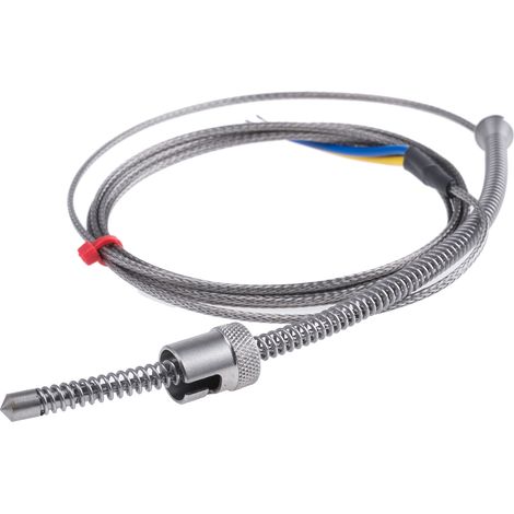 Thermocouple type J Ø 6mm, L 200mm, +350°C max à Câble ( Prix pour 1 )