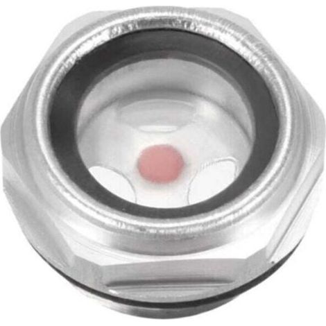 Voyant de niveau d'huile, raccord compresseur d'air filetage mâle 1/2 PT, bouchon en alliage d'aluminium avec joint torique -- INHHUB (1/3)