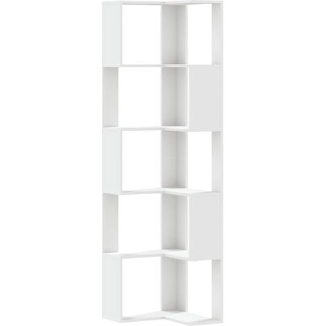 Maison Exclusive - Libreria Angolare 5Ripiani Bianca 50x50x179cm Legno Multistrato