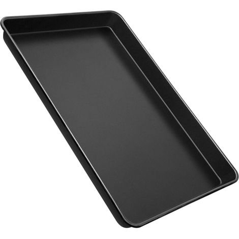 Schwarzes Rechteckiges 60 x 40 Antihaft-Backblech Aluminiumlegierung Pizzapfanne Keksen Brot Baking (1/5)