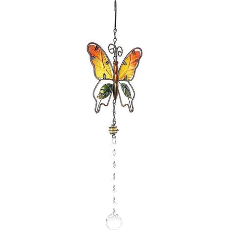 Pendentif papillon en prisme de cristal pour décoration, ornement à suspendre, 1 pièce (1/4)