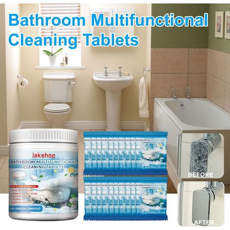 Bathroom Cleaning Sheets - Deodorizes, Cleans Sinks, Removes Limescale from Bathtubs and Glass - 100g (5g x 20 pieces) -- BIEMMEDUE (1/5)