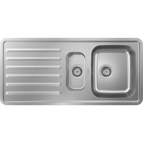 S4111-F540 Evier encastré 340/150/400avec égouttoir acier inoxydable